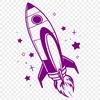 Sleek Spacecraft Design SVG File Vector illustration of a spaceship with sleek design elements.