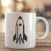 Free Space Vehicle Cutout Template An SVG cutout template of a rocket ship suitable for various digital cutting machines and design software.
