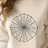 Free Vector Art of a Delicate Web A detailed vector illustration of a spider web made up of intricate lines and patterns.