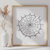 Incredibly Detailed Spider Web Design High-resolution graphic of an intricate spider web designed with precision and clarity.