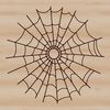 A detailed illustration of a spider's intricate web, created using vector graphics.