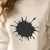 A colorful splat shape created in vector format, ideal for digital design projects.