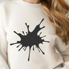 A colorful splat shape designed as vector art for clipart and stencil purposes.