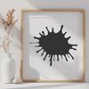 Whimsical Vector Splash Design A stylized vector splat shape with messy, organic lines.