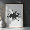 Fun Splatter Design Element A stylized shape resembling a splat, suitable for vector art designs and clipart.