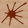 A colorful splat shape made up of various textures, ideal for vector designs.
