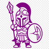 Battle-Ready Armor Illustration An illustration of a Greek warrior in traditional armor, ready for battle.