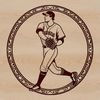 Baseball Icon Vector A digital illustration of a baseball with detailed texture and lines.