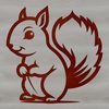 Cute Forest Friend Design A simple line drawing of a cute squirrel.