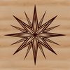 Geometric Star Symbol Design A stylized star symbol made from multiple geometric shapes, suitable for vector graphics and cutting machine designs.