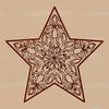Glittering Five-Pointed Star Design A stylized five-pointed star illustration in vector format.