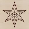 A geometric star symbol made from interconnected lines and points.