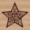 Stylized Star Clip Art for Digital Design A stylized star shape for digital design projects.