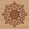 An ornate gold star with pointed tips, ideal for Christmas decorations and craft projects.