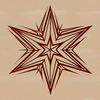 Sparkling Star Design for Holiday Decor A simple vector star design for Christmas decorations and crafts.