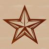Glowing Star Icon A stylized illustration of a star, suitable for use in various design applications including graphic design and crafting.