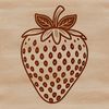 Free Vector Fruit Artwork A high-quality digital illustration of a ripe strawberry, suitable for cutting machines like Cricut or laser cutters.