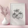 Realistic Strawberry Illustration A detailed illustration of a strawberry fruit with realistic texture and color.