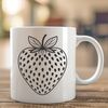Strawberry Fruit Vector Graphic A digital illustration of a strawberry fruit.