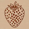Ripe Red Berry Clip Art A colorful illustration of a ripe red strawberry.