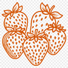 Stylized Strawberry Illustration A stylized illustration of a strawberry, suitable for graphic design projects.