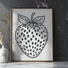Beautiful Strawberry Clipart Design A vector graphic of a single strawberry fruit with detailed texture and shading.