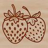 Strawberry Graphic Design Element A digital illustration of a strawberry fruit, suitable for various uses including graphic design and craft projects.