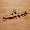 Underwater Military Vessel Illustration A detailed illustration of a military submarine underwater, suitable for vector design and commercial or personal use.