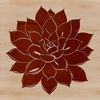 Arid Bloom A digital vector representation of a succulent, a type of flowering plant commonly found in arid environments.