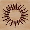 A vector graphic illustration of the Sun, suitable for use in various digital designs and crafts.