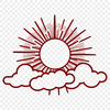 Vibrant Sun Icon Illustrative sun icon with vibrant colors, suitable for design projects.