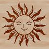 Weather Symbol Vector Illustration A simple vector illustration of the sun in its various stages, suitable for weather-themed designs.