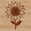 Vibrant Sunflower SVG Design An SVG rendering of a sunflower flower with intricate details and realistic textures.
