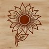 A detailed illustration of a sunflower in full bloom, perfect for gardening and nature enthusiasts.