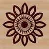 Sunny Garden Decoration SVG A sunflower plant with bright yellow petals and dark center, suitable for gardening and floral designs.