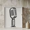 Free Vector Microphone Design A detailed illustration of a microphone with a simple design.