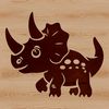 Free Vector Dinosaur Graphics for Crafting A prehistoric baby dinosaur illustration in vector format, ideal for crafting and DIY projects.