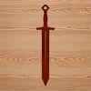 Intricately Designed Vector Sword A high-quality SVG vector illustration of a medieval-style sword with intricate design details.