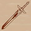 Intricate Blade Design A high-quality digital illustration of a medieval-style sword with intricate design.