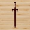 Traditional Sword Outline Vector An outline vector design of a traditional sword, suitable for digital crafting and cutting machine use.