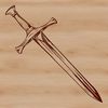 Vintage Blade Vector Art A detailed illustration of a medieval-style sword, suitable for vector design and cutting machine templates.