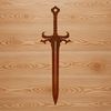 Stylized Blade Design SVG A stylized illustration of a medieval-style sword with a sleek design.