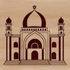 A detailed illustration of a synagogue's exterior architecture, suitable for vector graphics and digital designs.