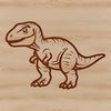 Free Vector T Rex Graphics A prehistoric baby T Rex dinosaur illustration in a vector format.