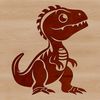 Vector T Rex Portrait A prehistoric dinosaur, the Tyrannosaurus Rex, is depicted in a vector format.