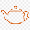 Free SVG Tea Pot Vector A vector illustration of a teapot, suitable for digital design and crafting projects.