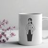 Beautiful Teacher Clip Art SVG Image A young professional woman standing at the front of a classroom, dressed in a suit and holding a chalkboard marker.