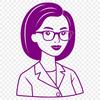 Teacher Silhouette SVG Design A female educator standing in front of a classroom, representing the profession of teaching.