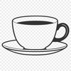 Delicate Teacup Illustration Vector Graphic A delicate teacup illustration designed as a vector graphic.