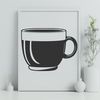 Simple Vector Teacup Illustration A simple vector teacup illustration designed for print and digital use.